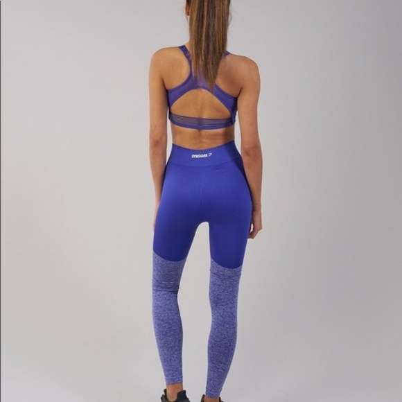Gymshark Seamless High Waist Tight Purple Leggings - Picture 2 of 3